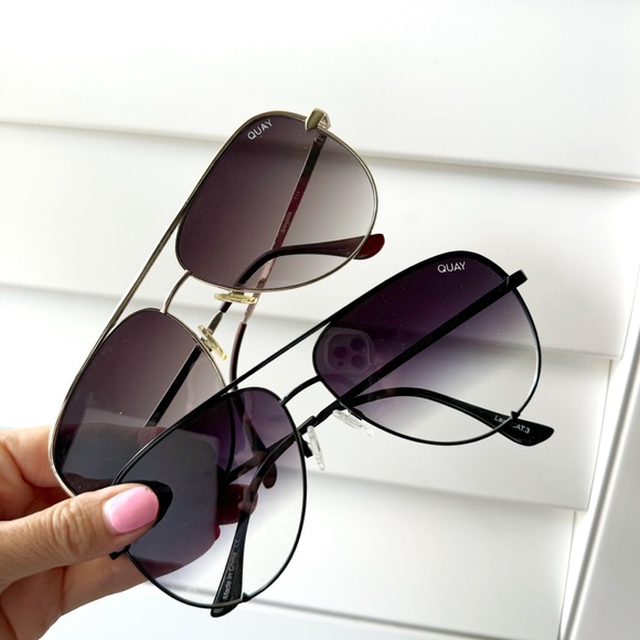 Quay Sunglasses - Aviator 2 pairs LIKE NEW - Picture 7 of 9